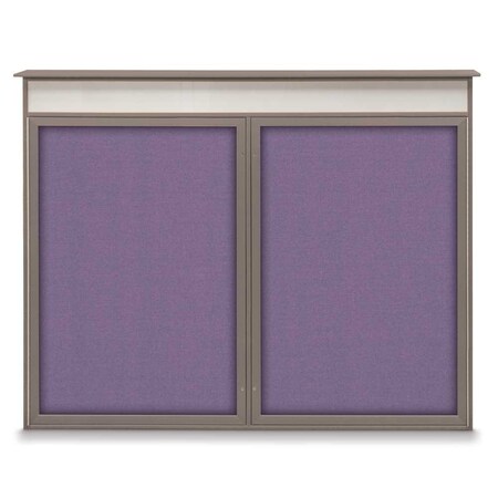 United Visual Products Single Door Enclosed Indoor Letterboard UV1124SD4824-GOLD-GREEN